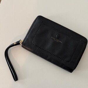 Marc Jacobs Black Leather Wristlet Wallet